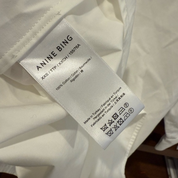 NWT ANINE BING White Mika Shirt - Picture 5 of 5